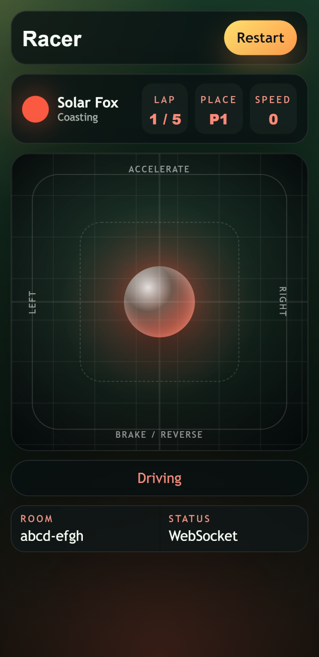 Racer Control App screenshot