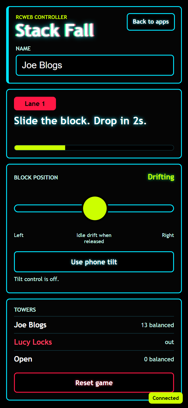 Stack Fall Controller screenshot